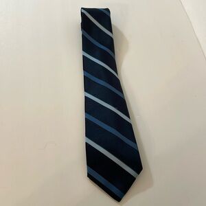 Vintage Lilly Dache Silk blue striped Tie